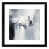 Minimalist Abstract Wall Art – Black, White & Gray Canvas Print