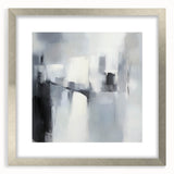 Minimalist Abstract Wall Art – Black, White & Gray Canvas Print