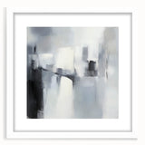 Minimalist Abstract Wall Art – Black, White & Gray Canvas Print