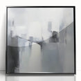 Minimalist Abstract Wall Art – Black, White & Gray Canvas Print
