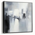 Minimalist Abstract Wall Art – Black, White & Gray Canvas Print