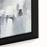 Minimalist Abstract Wall Art – Black, White & Gray Canvas Print