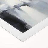 Minimalist Abstract Wall Art – Black, White & Gray Canvas Print