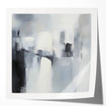 Minimalist Abstract Wall Art – Black, White & Gray Canvas Print