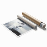 Minimalist Abstract Wall Art – Black, White & Gray Canvas Print