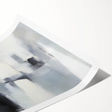 Minimalist Abstract Wall Art – Black, White & Gray Canvas Print