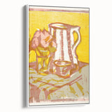 Expressionist Art: Still Life with Pitcher and Flowers by Kirchner