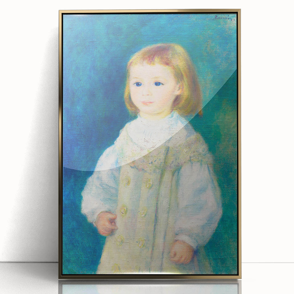 Impressionist Portrait - Lucie Berard in White by Renoir Wall Art