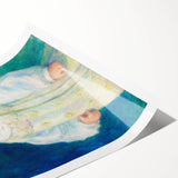 Impressionist Portrait - Lucie Berard in White by Renoir Wall Art