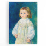 Impressionist Portrait - Lucie Berard in White by Renoir Wall Art