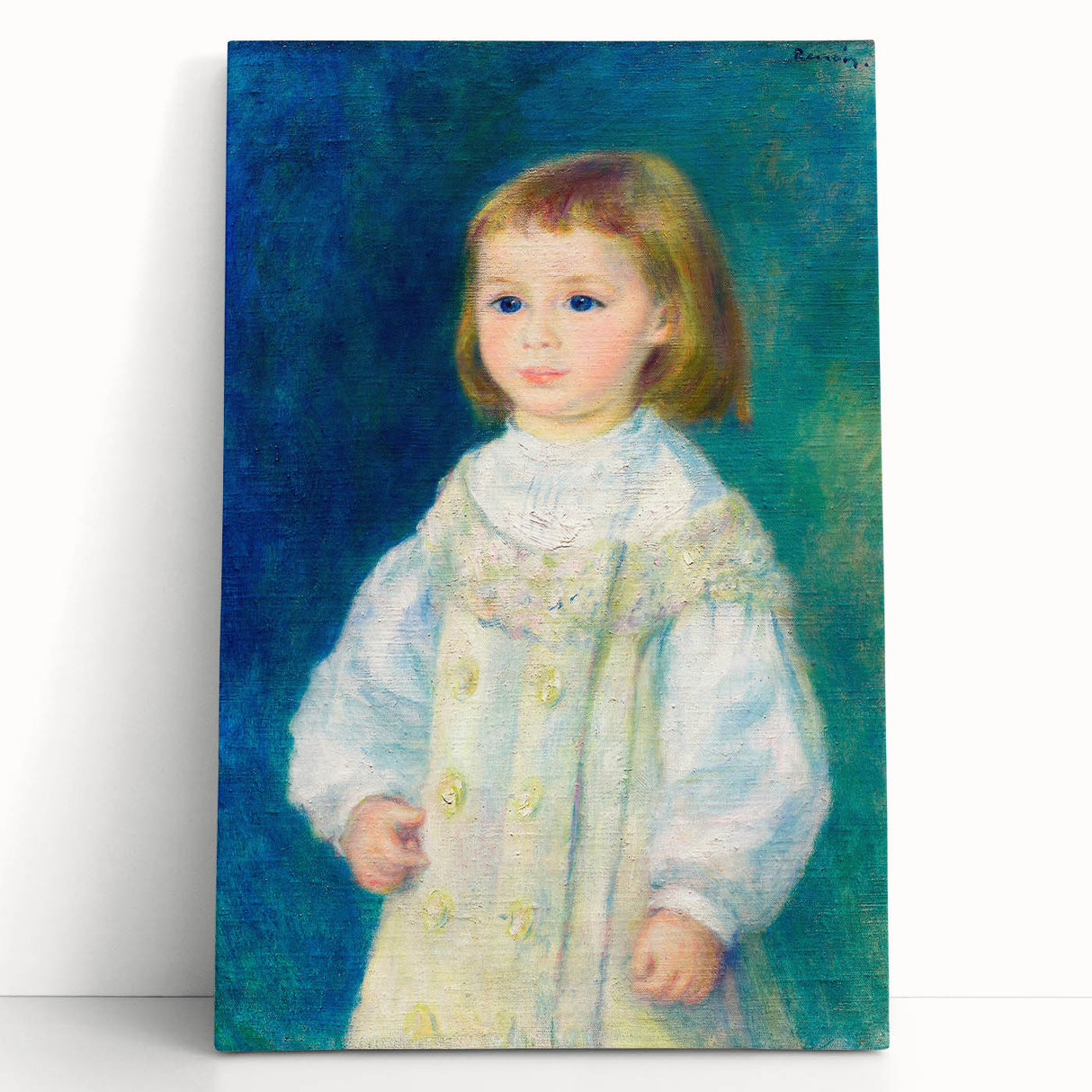 Impressionist Portrait - Lucie Berard in White by Renoir Wall Art