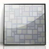 Modern Geometric Wall Art – Minimalist Gray Abstract Design Print