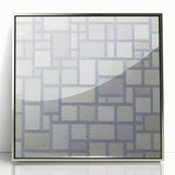 Modern Geometric Wall Art – Minimalist Gray Abstract Design Print