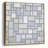 Modern Geometric Wall Art – Minimalist Gray Abstract Design Print