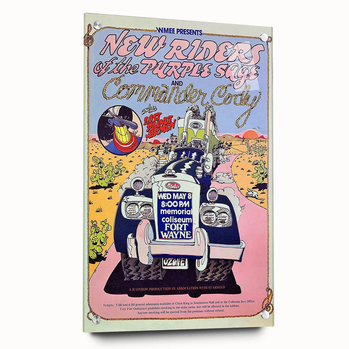 New Riders of the Purple Sage Concert Poster – Vintage 1970s Art