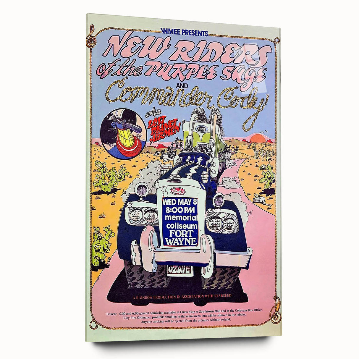 New Riders of the Purple Sage Concert Poster – Vintage 1970s Art