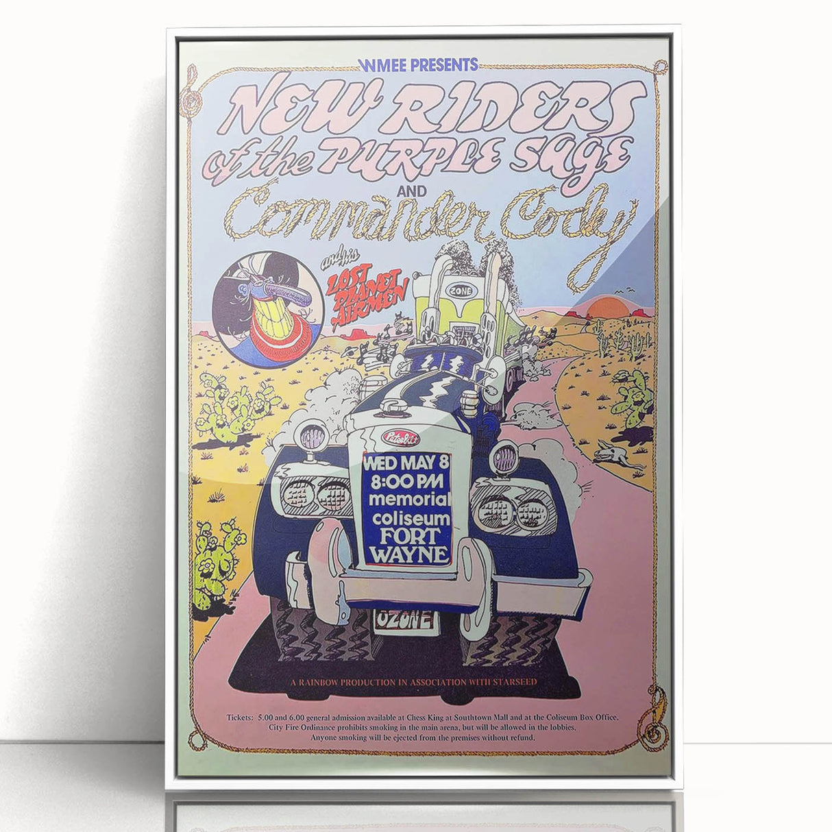 New Riders of the Purple Sage Concert Poster – Vintage 1970s Art