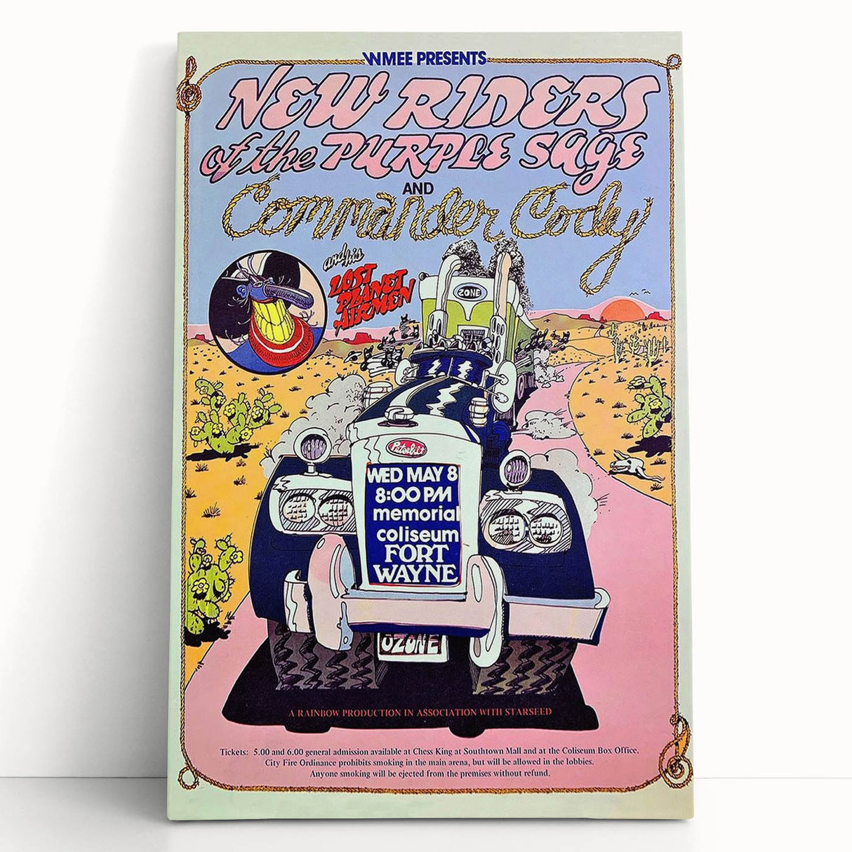New Riders of the Purple Sage Concert Poster – Vintage 1970s Art