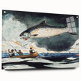 Dynamic Fishing Art Print - A Good Pool, Saguenay River by Winslow Homer