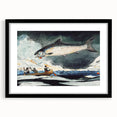 Dynamic Fishing Art Print - A Good Pool, Saguenay River by Winslow Homer
