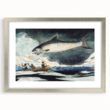 Dynamic Fishing Art Print - A Good Pool, Saguenay River by Winslow Homer