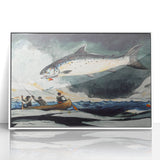 Dynamic Fishing Art Print - A Good Pool, Saguenay River by Winslow Homer