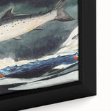 Dynamic Fishing Art Print - A Good Pool, Saguenay River by Winslow Homer