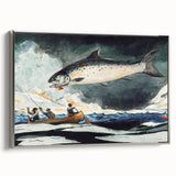 Dynamic Fishing Art Print - A Good Pool, Saguenay River by Winslow Homer