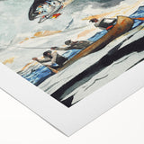 Dynamic Fishing Art Print - A Good Pool, Saguenay River by Winslow Homer