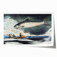 Dynamic Fishing Art Print - A Good Pool, Saguenay River by Winslow Homer