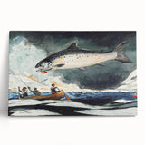 Dynamic Fishing Art Print - A Good Pool, Saguenay River by Winslow Homer
