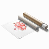 Floating Heart Balloons Girls Room Wall Art - Playful Nursery Print