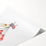 Floating Heart Balloons Girls Room Wall Art - Playful Nursery Print