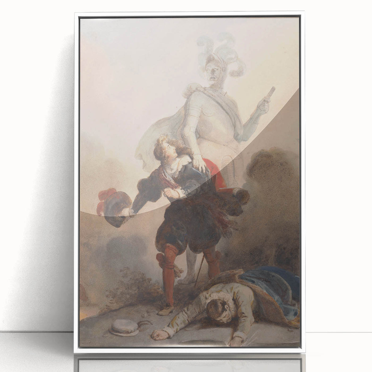 Romanticism Art - Don Juan and the Commander’s Statue by Fragonard