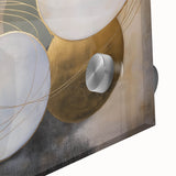 Luxury Geometric Wall Art - Abstract Gold & Blue Canvas Print