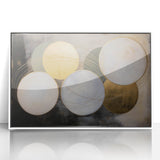 Luxury Geometric Wall Art - Abstract Gold & Blue Canvas Print