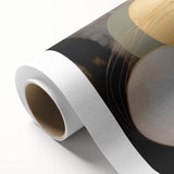 Luxury Geometric Wall Art - Abstract Gold & Blue Canvas Print