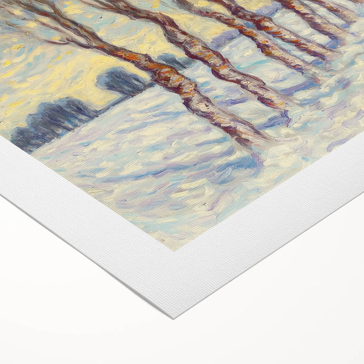 Abstract floral design rolled canvas artwork featuring vibrant colors and intricate patterns, elegantly packaged in a protective cardboard tube for easy display and storage. Perfect for enhancing modern home decor with a touch of nature-inspired artistry.