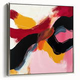 Modern Abstract Wall Art – Bold Fiery Passion Contemporary Canvas