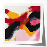 Modern Abstract Wall Art – Bold Fiery Passion Contemporary Canvas