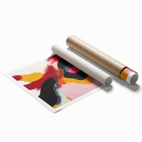 Modern Abstract Wall Art – Bold Fiery Passion Contemporary Canvas