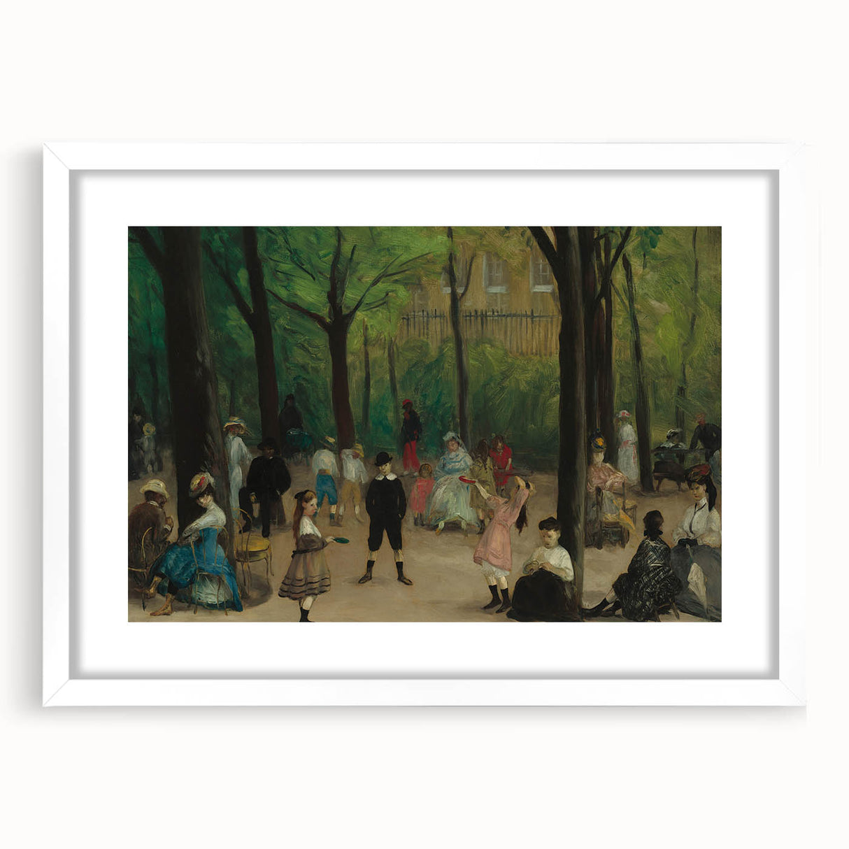 Impressionist Park Scene Wall Art - Glackens' Luxembourg Gardens Print