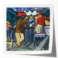 Modern Wall Art - Urban Vintage Scene with Abstract Figures Print