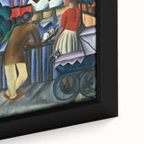 Modern Wall Art - Urban Vintage Scene with Abstract Figures Print