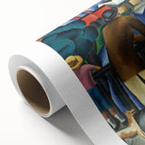 Modern Wall Art - Urban Vintage Scene with Abstract Figures Print