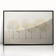 Minimalist Gold Tree Wall Art - Modern Canvas Print for Living Room