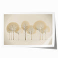 Minimalist Gold Tree Wall Art - Modern Canvas Print for Living Room