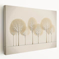Minimalist Gold Tree Wall Art - Modern Canvas Print for Living Room