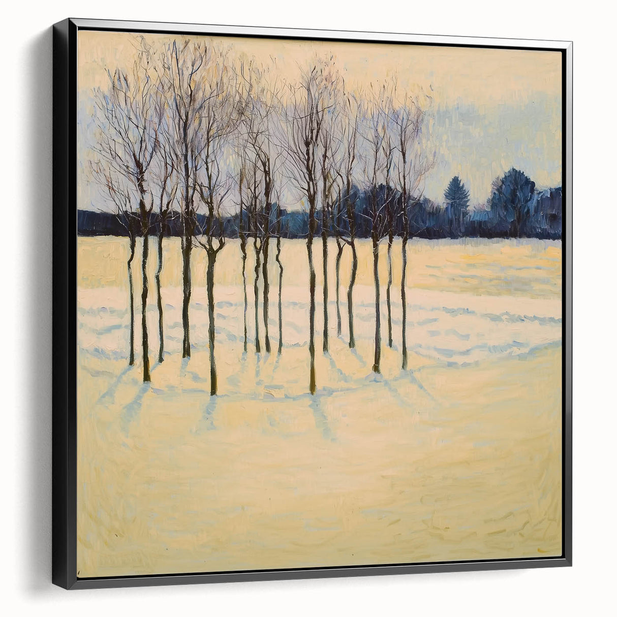Abstract floral canvas artwork in a sleek black frame, showcasing vibrant colors and intricate patterns, ideal for modern home decor or art enthusiasts.