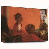 Impressionist Portrait Wall Art - Degas' Madam Camus in Red Print